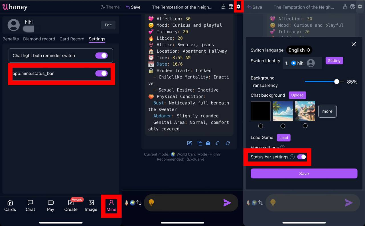 Status Bar Toggle
